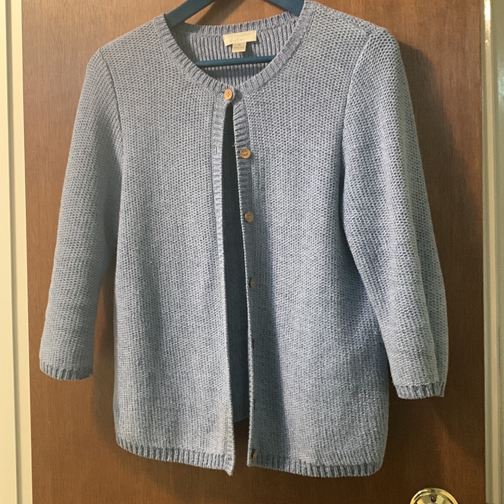 Beautiful Periwinkle Knitted Cardigan
